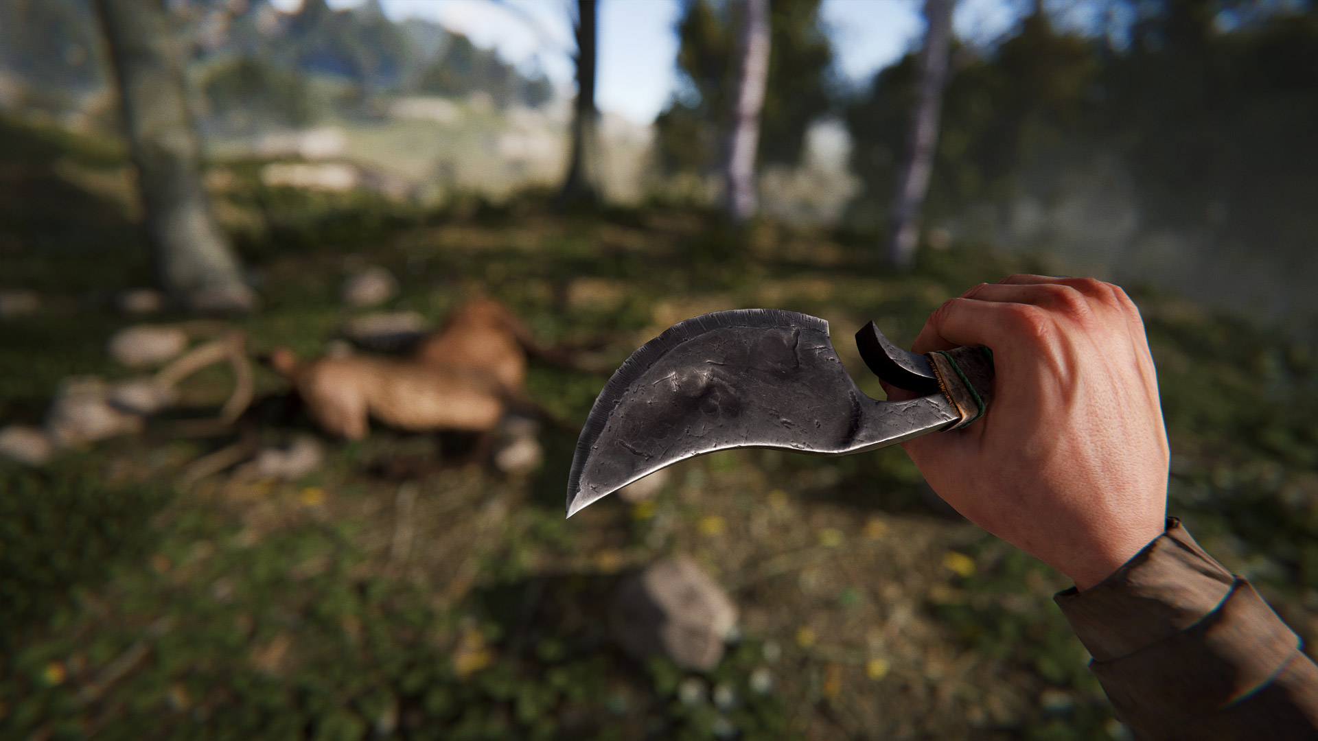 Leather farming in Rust through animal hunting